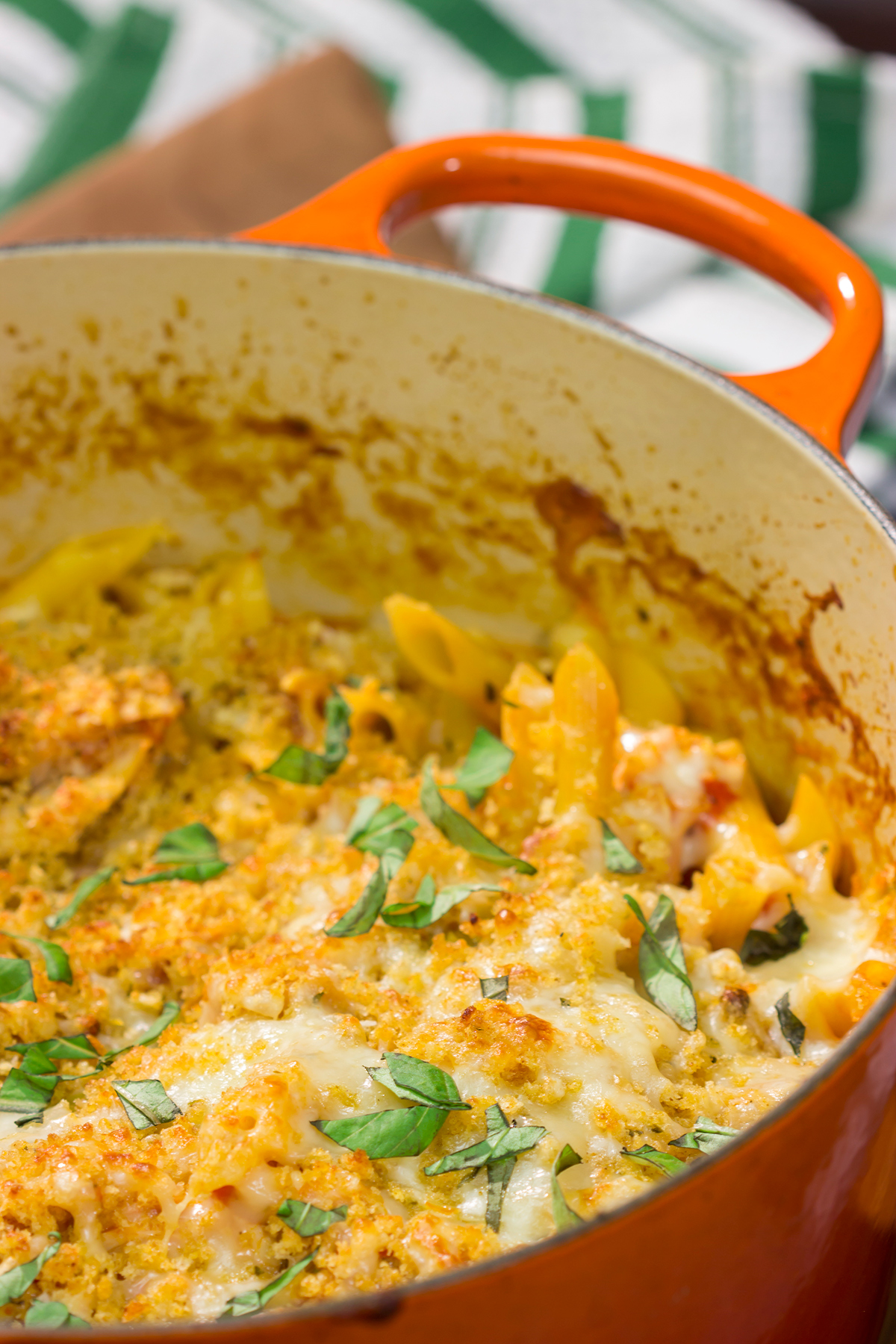 This Chicken Parm Pasta Bake features all of the flavors of classic Chicken Parm - but in a one-pot version that's great for weeknight dinners!