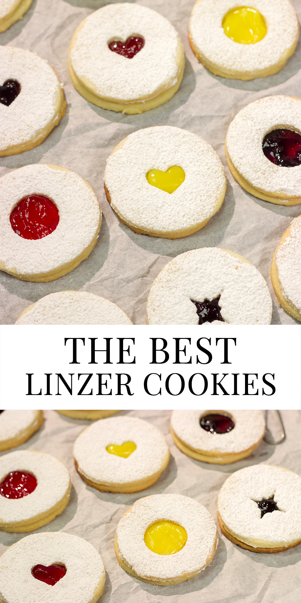 Linzer Cookies are soft, buttery cookies that are traditionally filled with various fruit jams. They are an easy but impressive cookie to make at home!