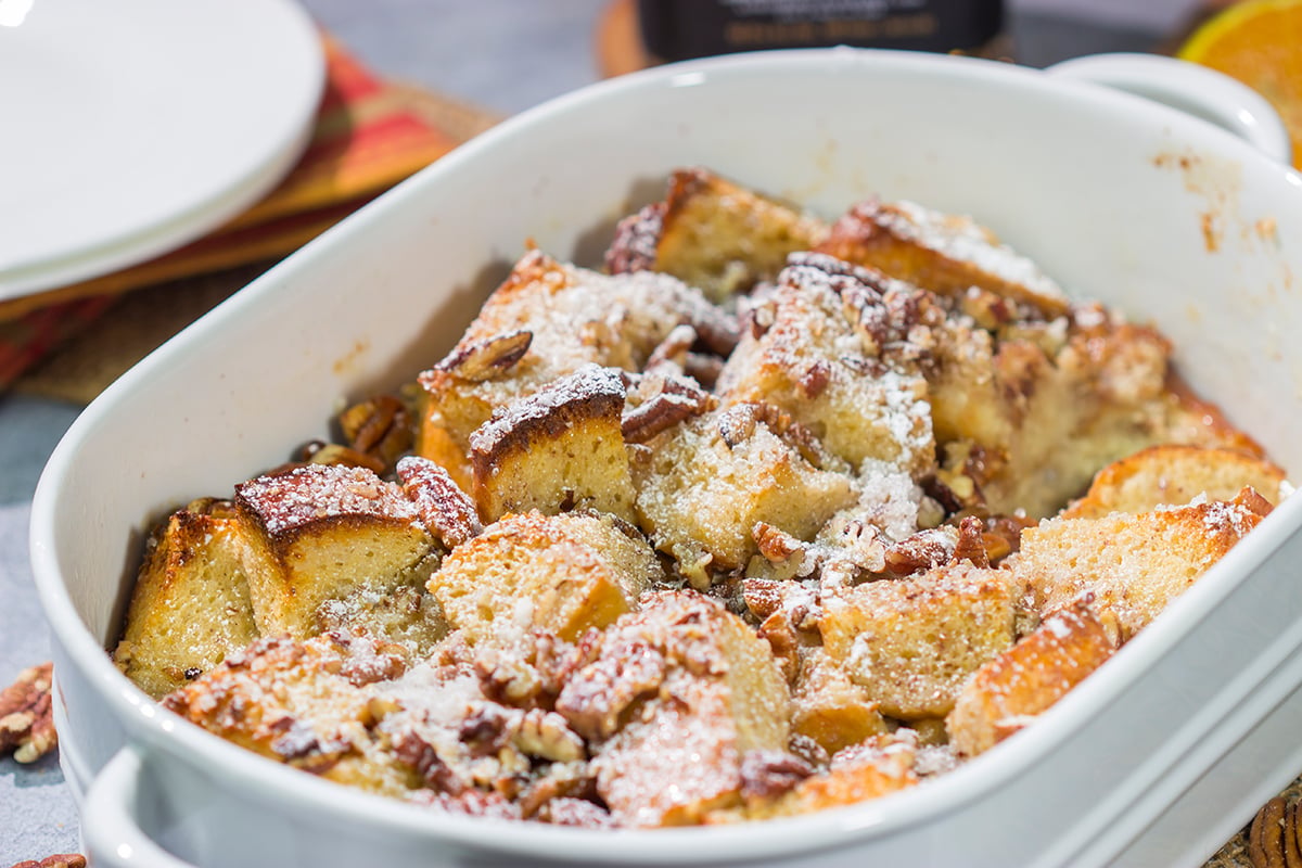 This Bourbon Bread Pudding recipe is simple to make and impressive to serve. Plus, it's delicious!