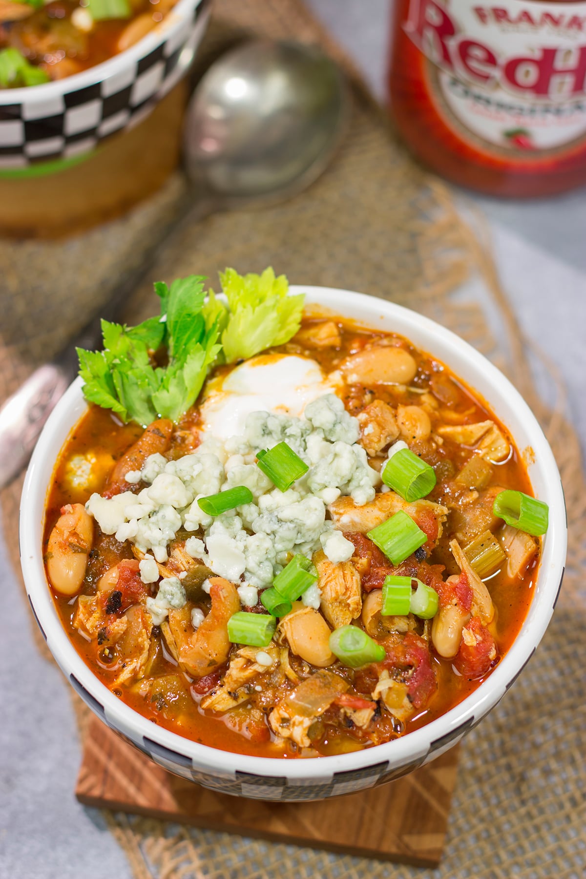 Combine two gameday favorites into one with this Buffalo Chicken Chili. This easy recipe is creamy, spicy...and absolutely delicious!