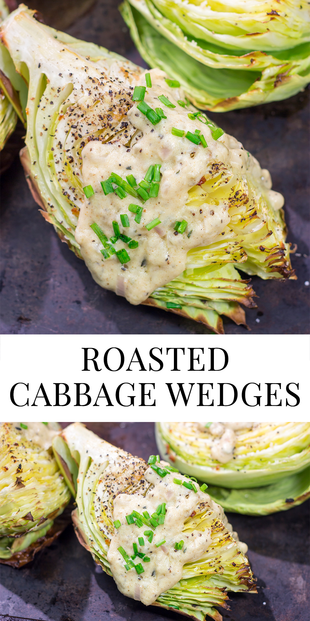 Tired of the same veggies every night? Grab a cabbage! These Roasted Cabbage Wedges get paired with a mustard cream sauce for a unique and delicious side dish!