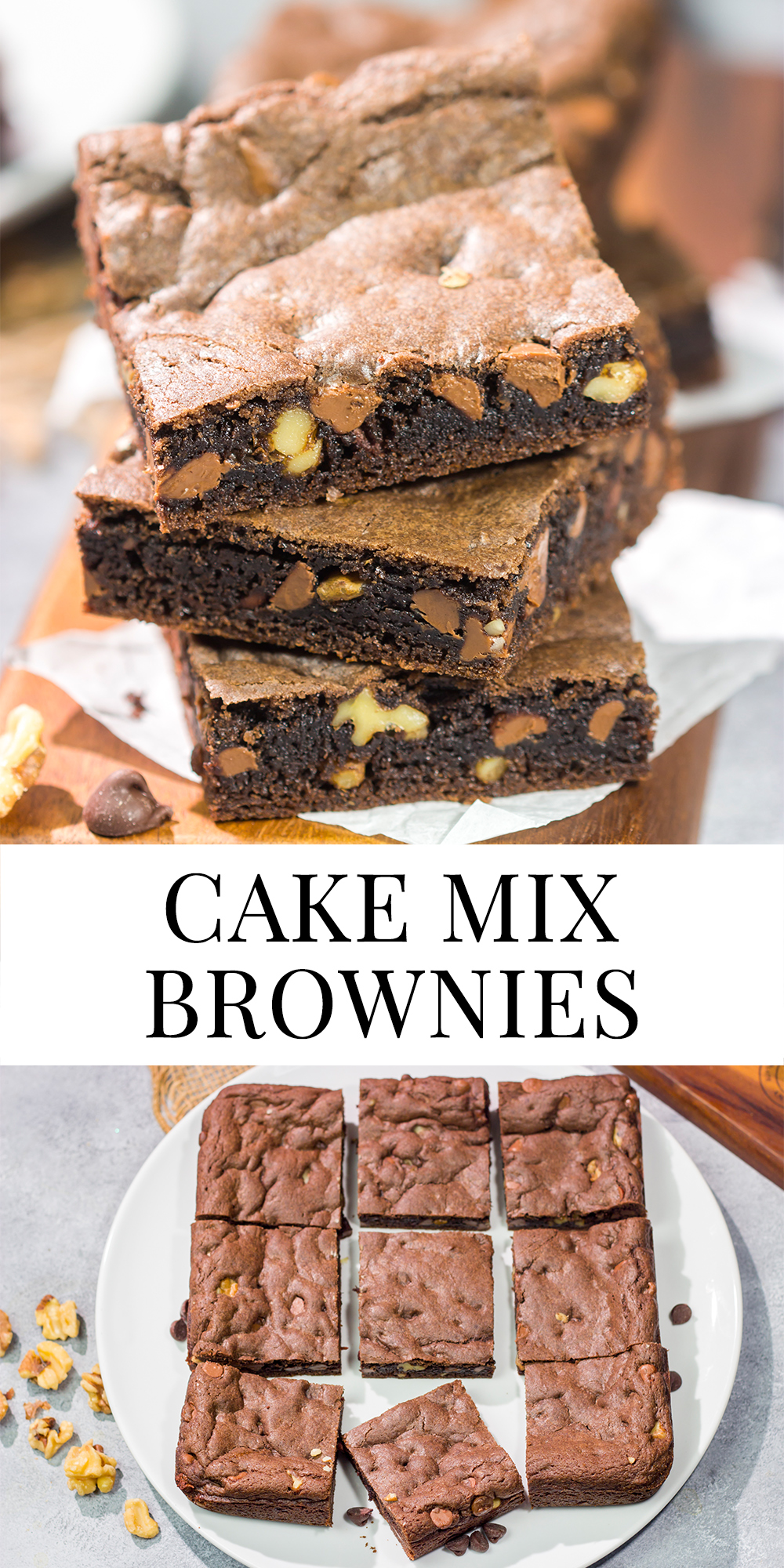 Need a quick and easy dessert recipe? These Cake Mix Brownies are ready in less than 30 minutes!