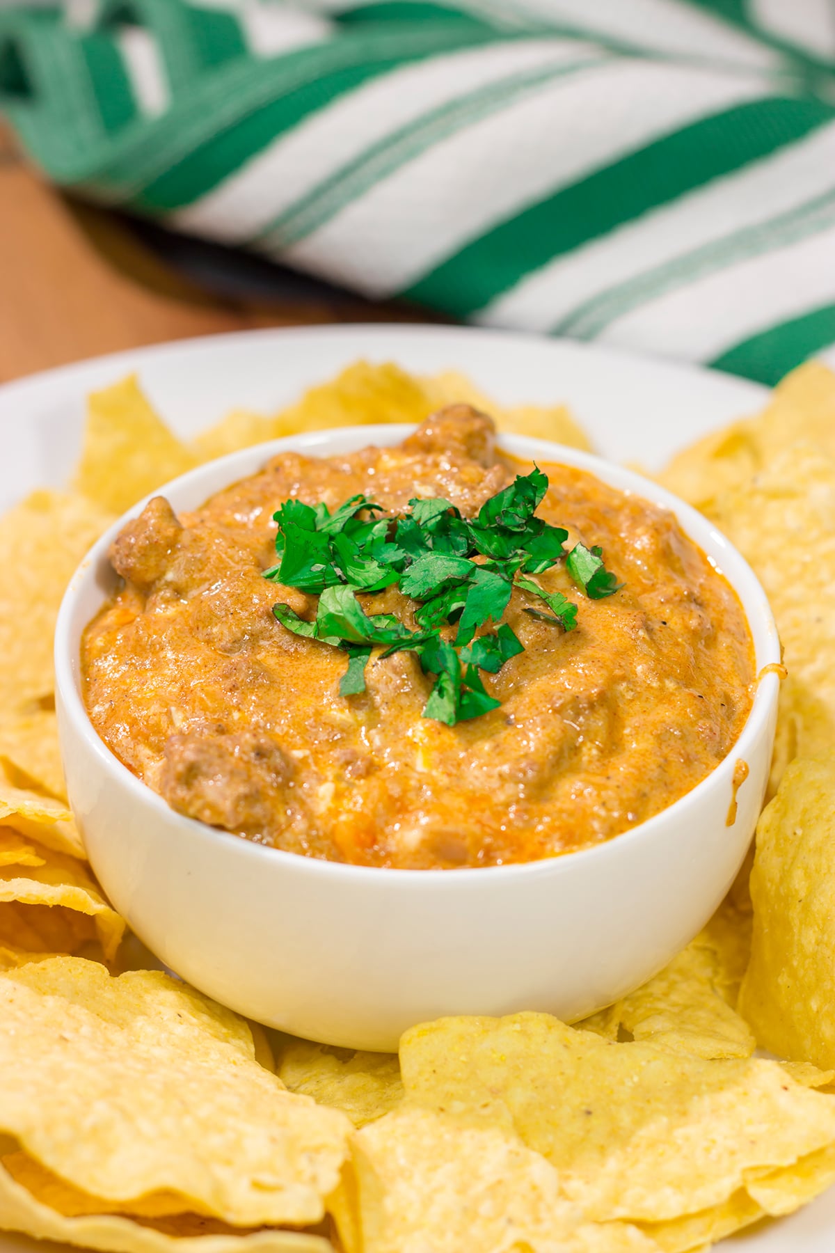 This easy Slow Cooker Cheesy Mexican Dip is packed with flavor! It's the perfect appetizer for watching games with friends.