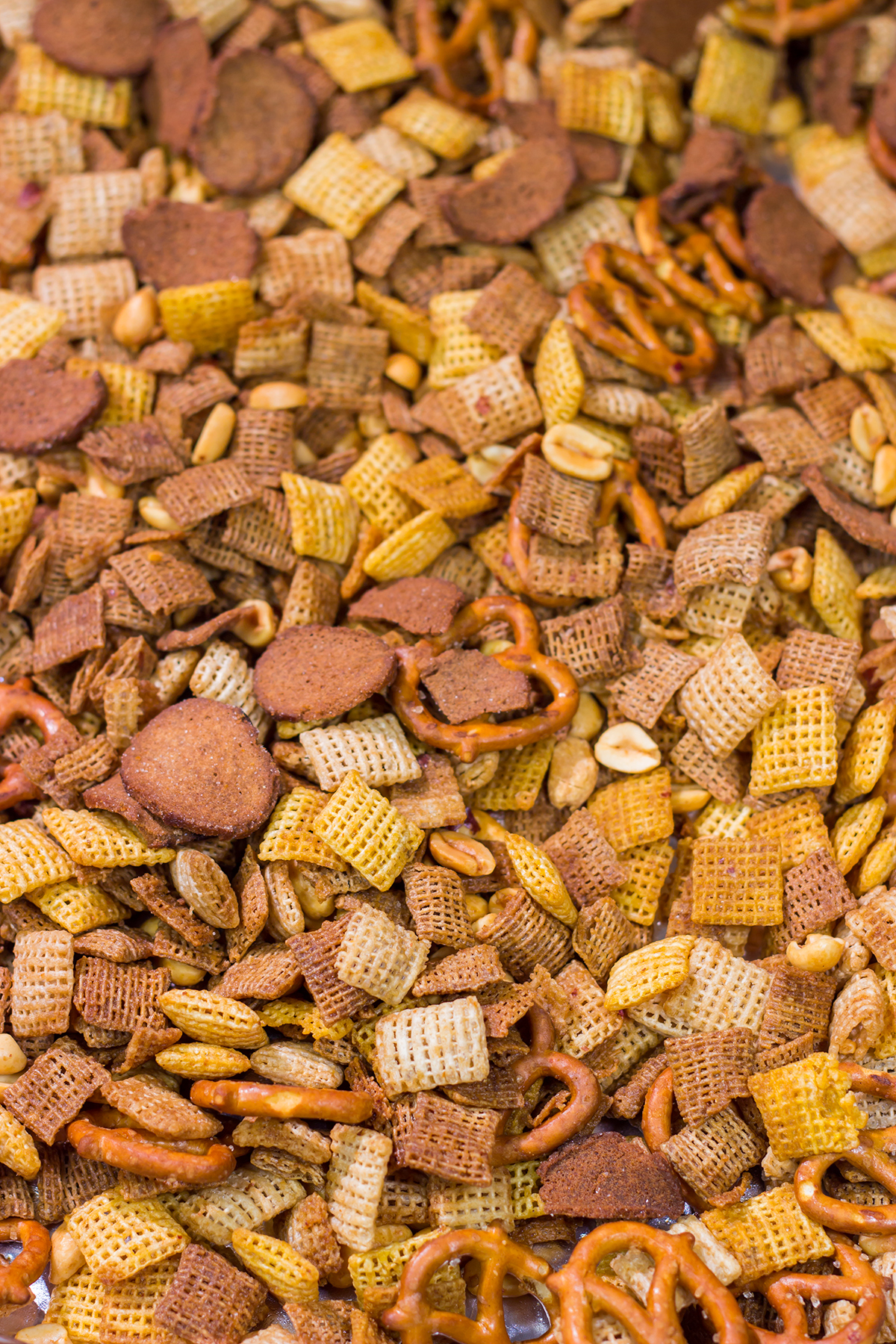 Give that homemade snack mix a makeover with this Bourbon Chex Mix! The whiskey adds a fun extra layer of flavor to this classic snack.