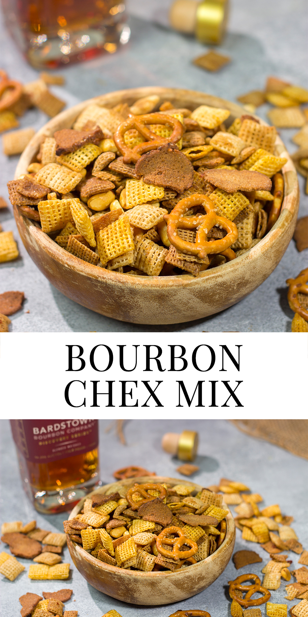 Give that homemade snack mix a makeover with this Bourbon Chex Mix! The whiskey adds a fun extra layer of flavor to this classic snack.