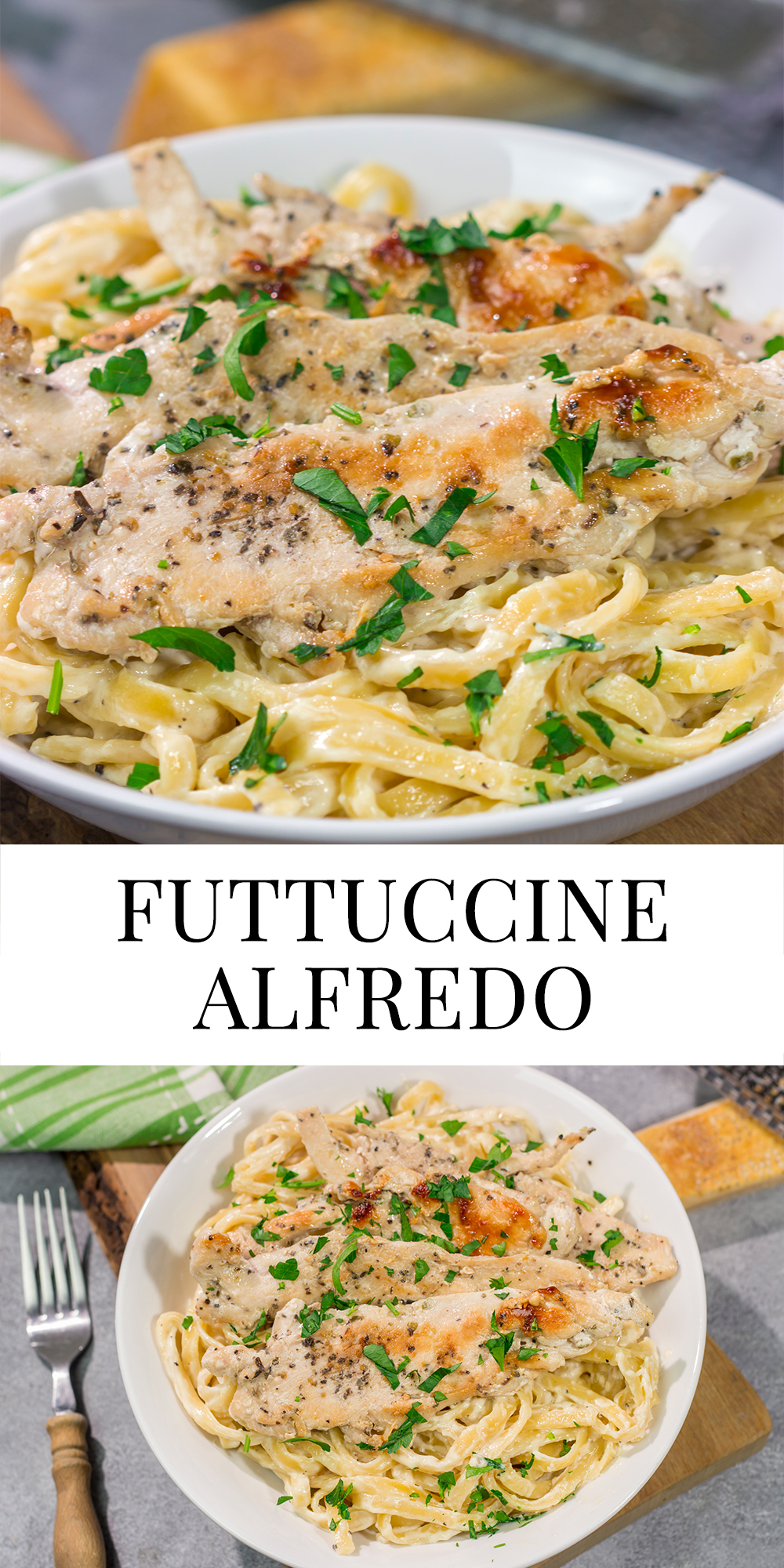 Fettuccine Alfredo features fettuccine pasta tossed with a rich, decadent cream sauce. Make a batch of this classic comfort food for dinner tonight!