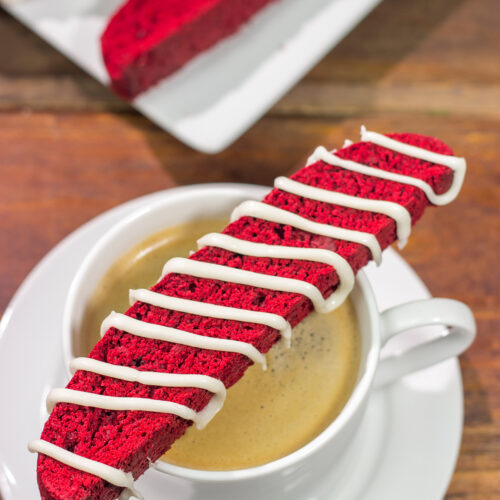 Give coffee time a festive makeover with a batch of these Red Velvet Biscotti!