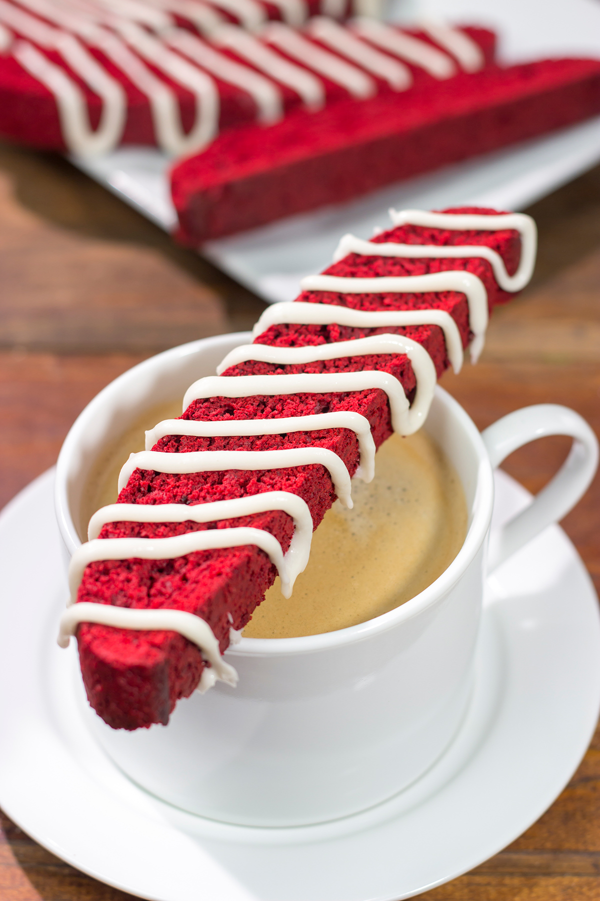 Give coffee time a festive makeover with a batch of these Red Velvet Biscotti!
