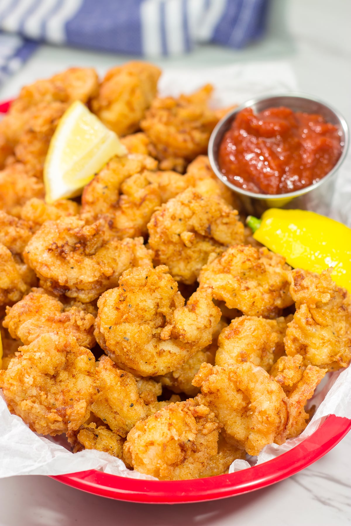 Named after a tiny fishing town on the Carolina coast, Calabash Shrimp feature a light and crispy coating. It's perhaps the best fried shrimp you'll ever eat!