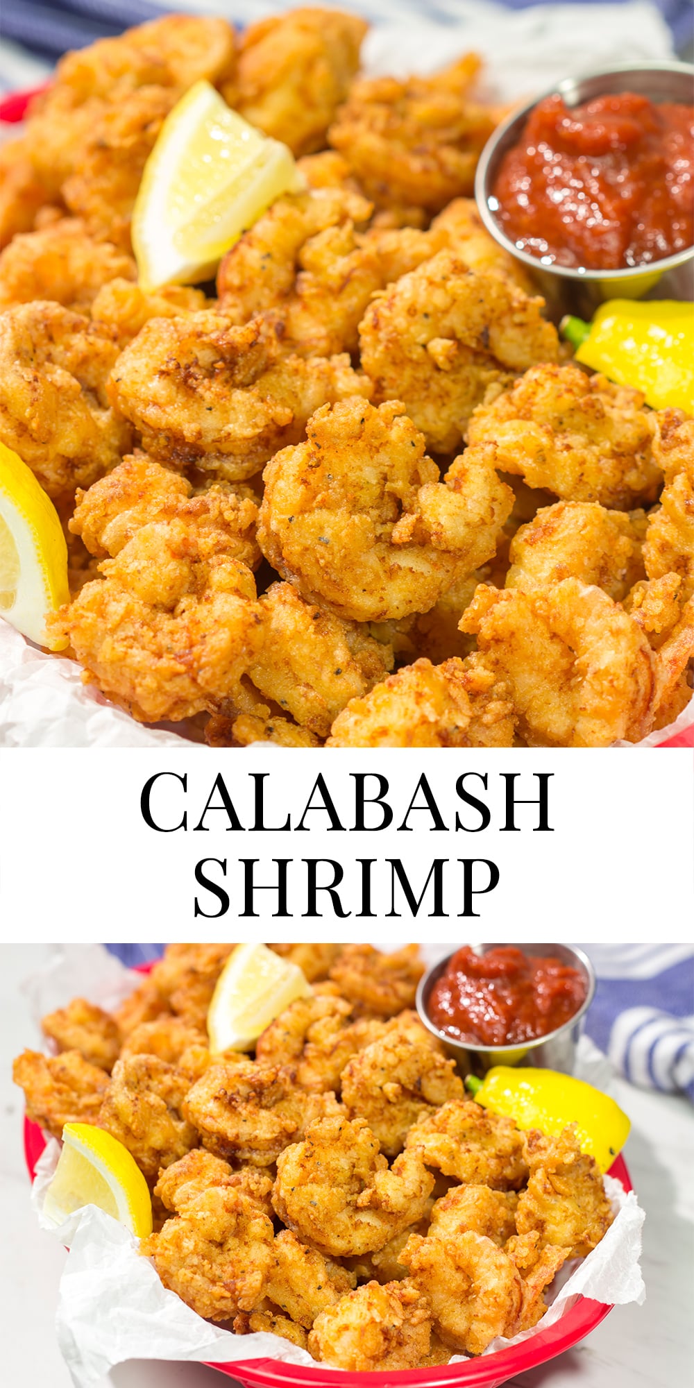 Named after a tiny fishing town on the Carolina coast, Calabash Shrimp feature a light and crispy coating. It's perhaps the best fried shrimp you'll ever eat!