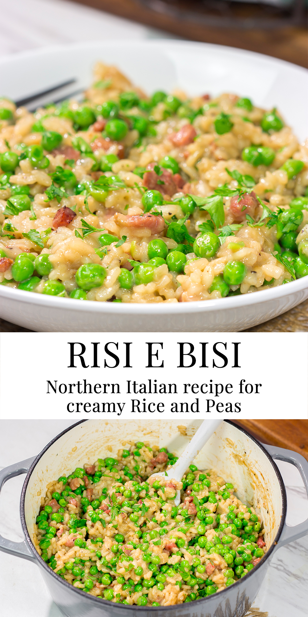 Traditionally made with fresh spring peas, Risi e Bisi is Italian comfort food at its best. This dish is creamy, flavorful and always a favorite in our house!
