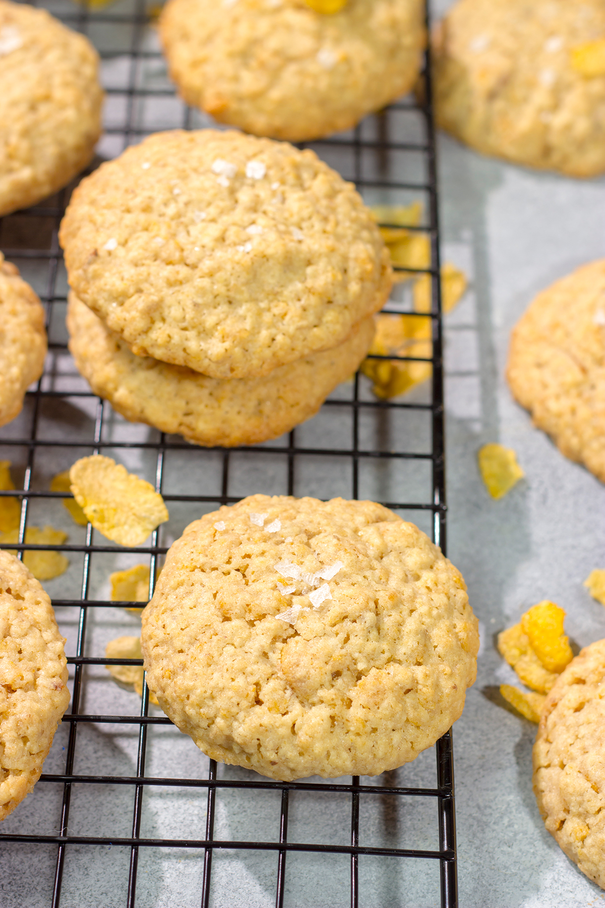 These Cornflake Cookies are the perfect combination of chewy and crunchy - they're packed with cornflakes cereal, chopped pecans and oats. Good luck eating just one!