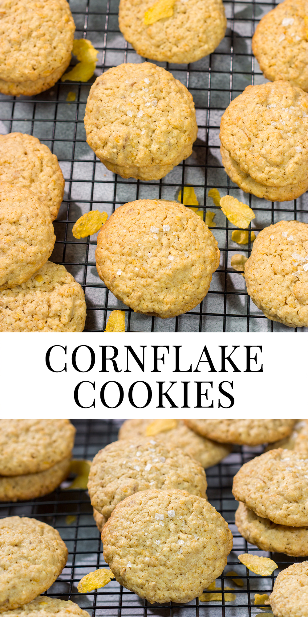 These Cornflake Cookies are the perfect combination of chewy and crunchy - they're packed with cornflakes cereal, chopped pecans and oats. Good luck eating just one!