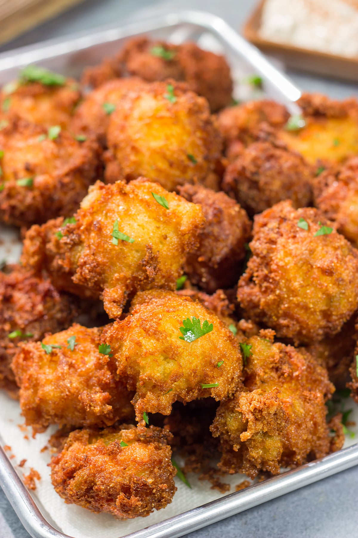 Give a classic Southern side dish a Southwestern spin with a batch of these Green Chile Hushpuppies. Featuring diced green chiles and shredded Pepper Jack cheese, these hushpuppies make for a great side dish alongside fried seafood or barbecue!