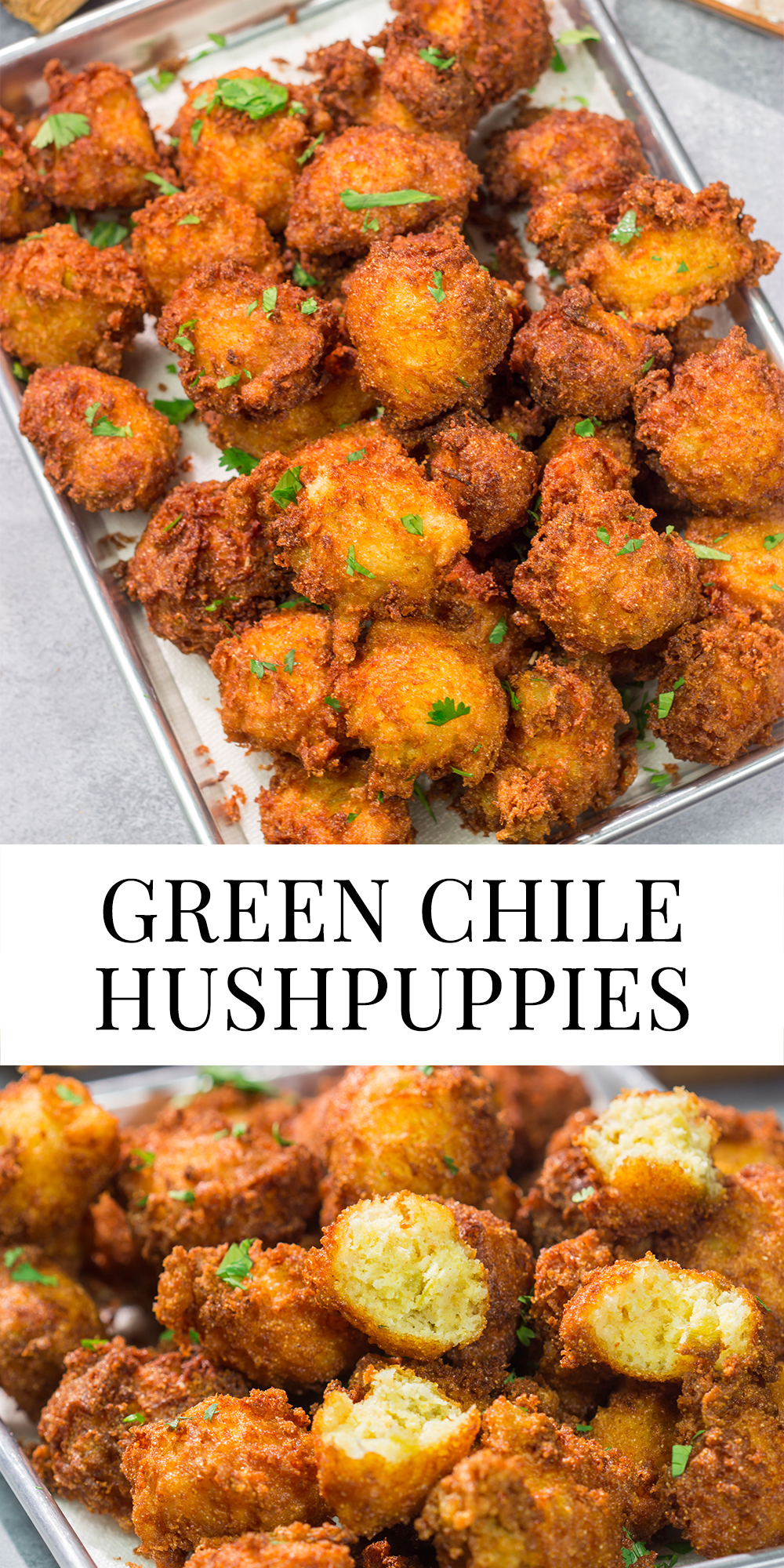 Give a classic Southern side dish a Southwestern spin with a batch of these Green Chile Hushpuppies. Featuring diced green chiles and shredded Pepper Jack cheese, these hushpuppies make for a great side dish alongside fried seafood or barbecue!