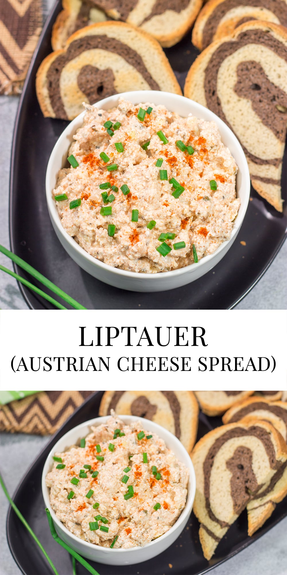 Liptauer is a tasty paprika-infused cheese spread popular throughout Austria, Hungary and Slovakia. This easy recipe is a great addition to an appetizer board!