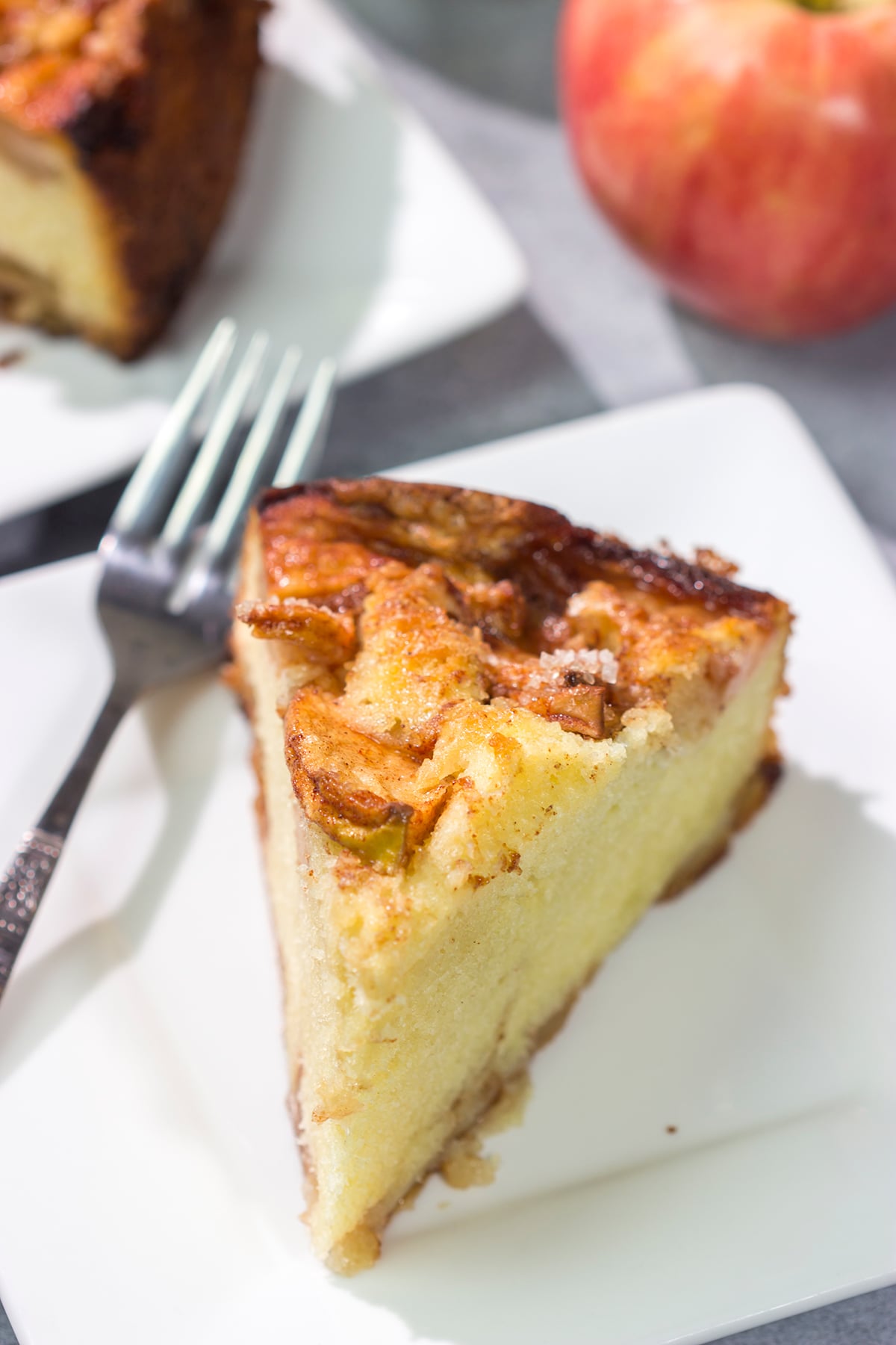 Featuring layers of sliced apples on both the bottom and top, this Danish Apple Cake is a delicious way to celebrate Autumn. This cake looks fancy, but it's very easy to make!