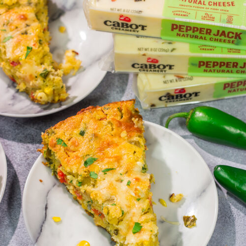 This easy Southwestern Cheesy Cornbread is packed with flavor! This tender cornbread is infused with bold Southwestern flavors - it's the perfect side dish for dinner tonight!