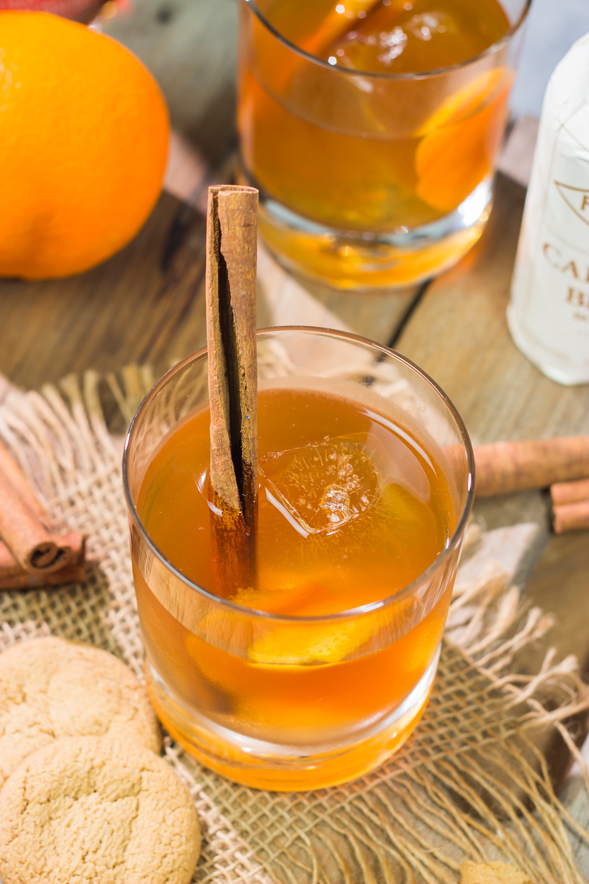 A little bit of gingerbread syrup transforms a classic cocktail into this Gingerbread Old Fashioned. This warm and cozy drink is perfect for the holidays!
