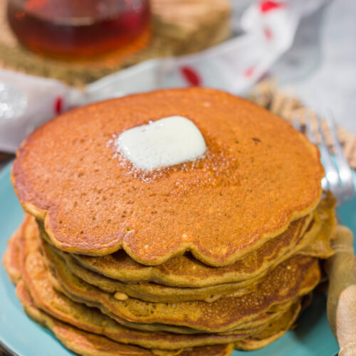These Gingerbread Pancakes feature all of the classic gingerbread flavors...in pancake form. A stack of these pancakes is perfect for holiday brunch!