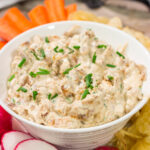 This Caramelized Onion Dip is the perfect party appetizer! Grab some crackers, veggies and chips and get ready to dig into this classic dip!