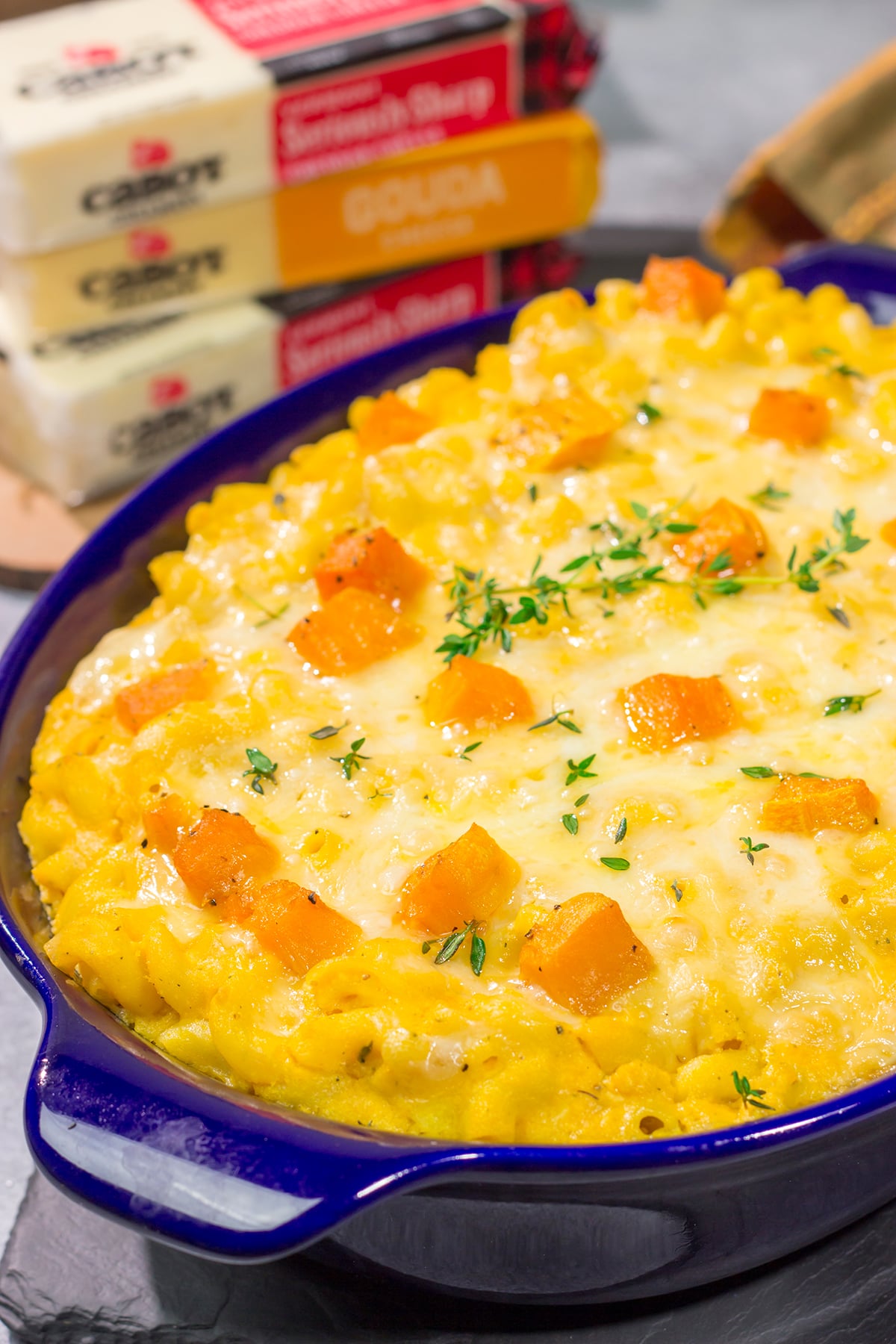 This Butternut Squash Mac and Cheese is a fun twist on a classic dish. With a creamy texture and a slightly nutty flavor, this is a delicious comfort food recipe for chilly nights!