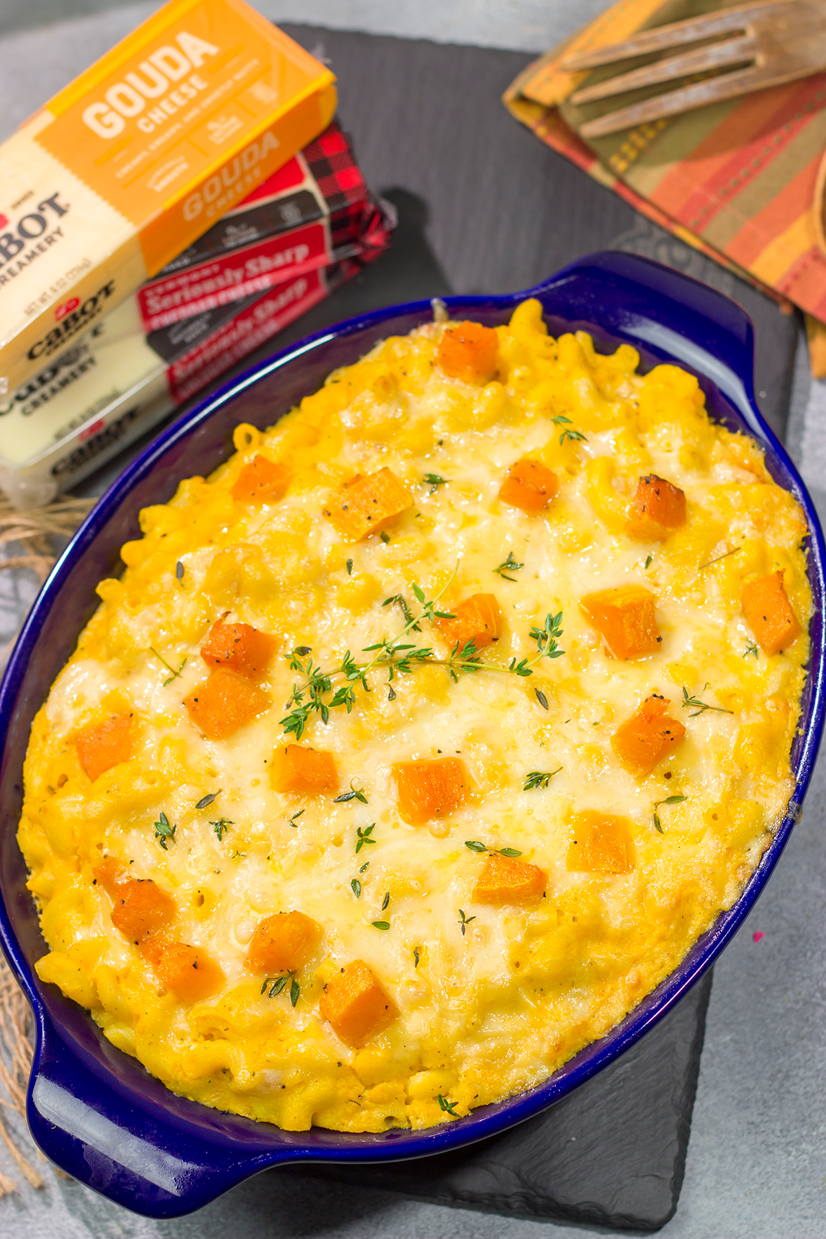 This Butternut Squash Mac and Cheese is a fun twist on a classic dish. With a creamy texture and a slightly nutty flavor, this is a delicious comfort food recipe for chilly nights!