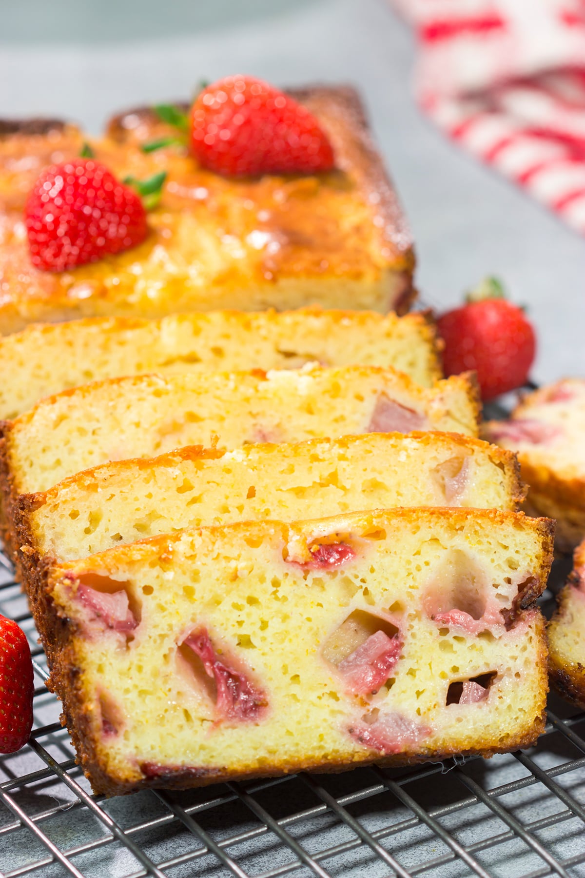 This Fresh Strawberry Bread tastes like summer in a pan! The soft and tender bread is packed with juicy diced strawberries for a perfect breakfast treat or mid-morning snack.