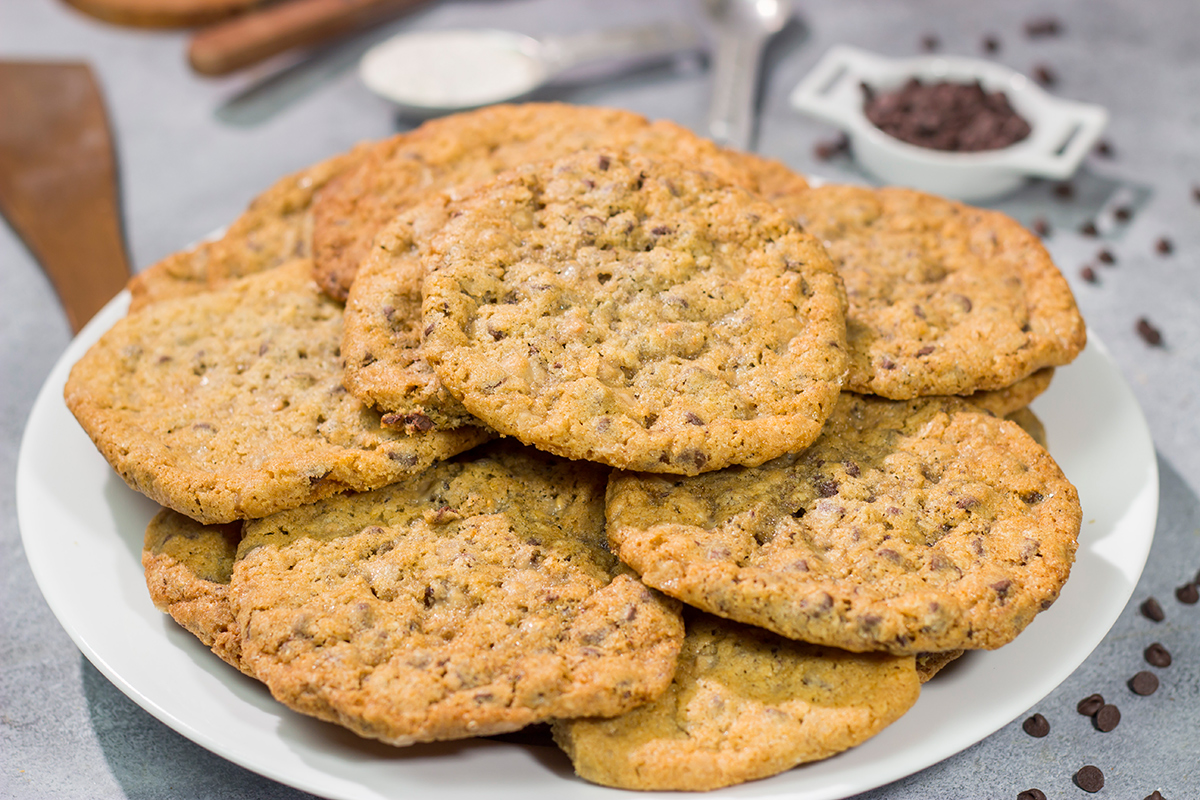 These irresistible Toffee Chocolate Chip Cookies are packed with the flavors of sweet chocolate and buttery toffee. Good luck eating just one!