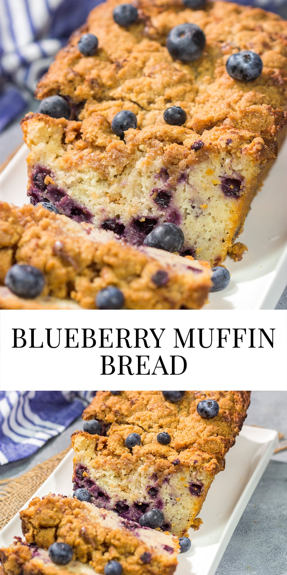 Is it a muffin? Is it a quick bread? It's both! This Blueberry Muffin Bread is a delicious combination of two favorites. It's perfect for breakfast or a mid-morning snack!