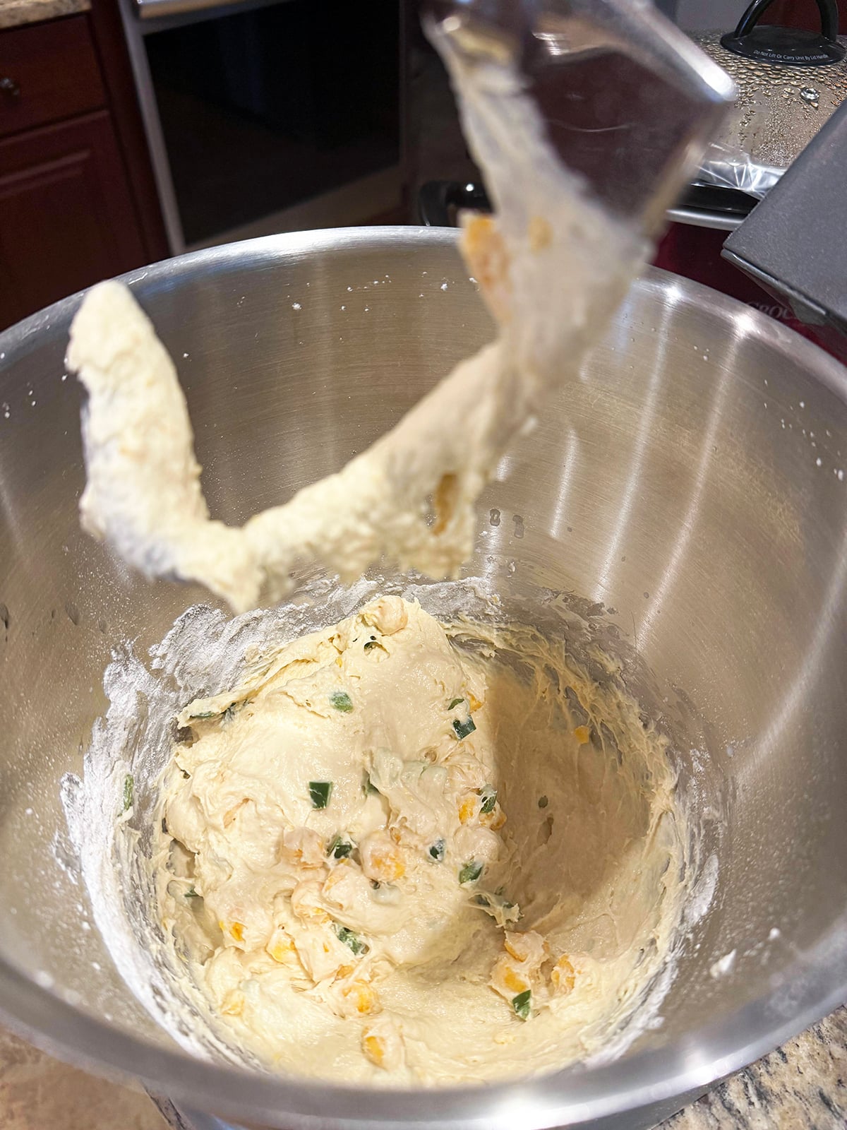 This Jalapeno Cheddar Focaccia features diced jalapenos and chunks of sharp cheddar cheese. It's fantastic next to soups and stews, or it can be sliced into sandwich bread. Grilled cheese sandwich, anyone??