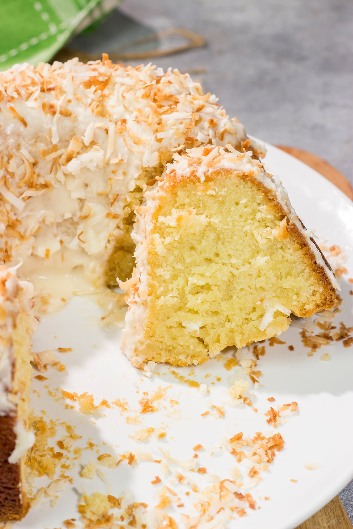 This Coconut Pound Cake is rich and buttery, and it includes a fun tropical twist thanks to the toasted coconut flakes. Grab a slice for dessert tonight!