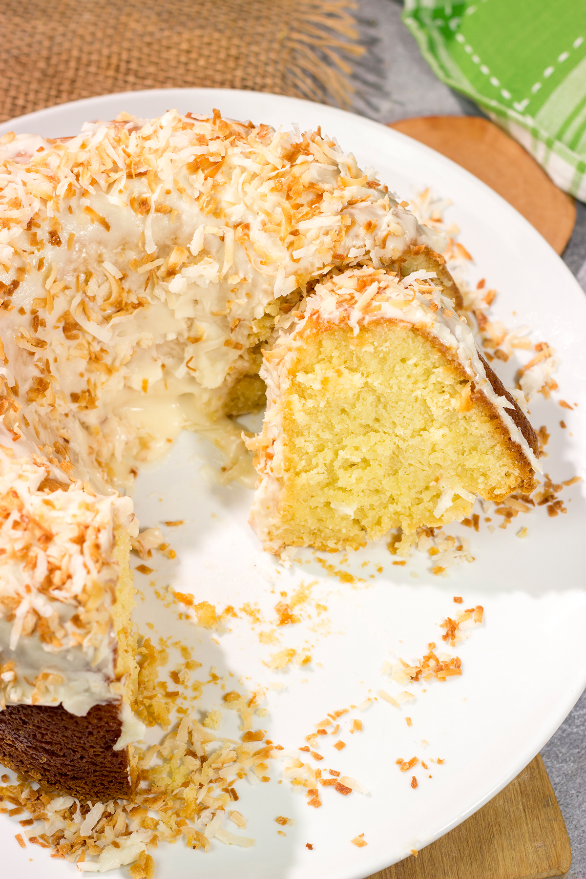 This Coconut Pound Cake is rich and buttery, and it includes a fun tropical twist thanks to the toasted coconut flakes. Grab a slice for dessert tonight!