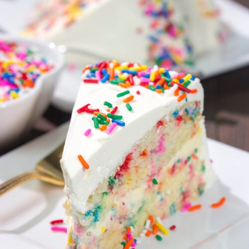 Why pick between cake and ice cream? A slice of Funfetti Ice Cream Cake is an instant party!
