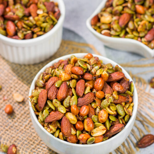 These Sweet and Spicy Grilled Nuts are an irresistible summer snack. They go really well with a cold beer on a hot summer afternoon!