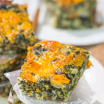 These baked Bacon Cheddar Spinach Squares are packed with flavor! They're easy to make, and they're perfect as a side dish or party appetizer.