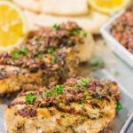This Grilled Greek Chicken is tender and juicy...and packed with Mediterranean flavor! This easy recipe is perfect for summer grilling.