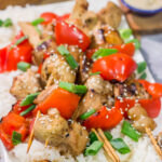 This delicious Grilled Yakitori Chicken recipe features juicy chicken brushed with a sweet and savory grilling sauce. It's the perfect way to mix up the summer grilling routine!