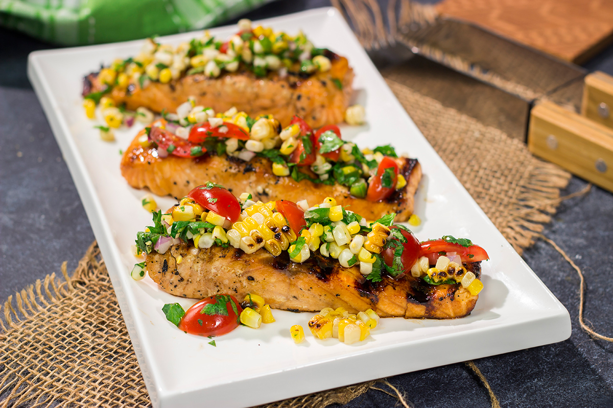 This Grilled Salmon with Corn Salsa is easy enough to make on a weeknight, but impressive enough to serve to company on a weekend. Fire up the grill for dinner tonight!