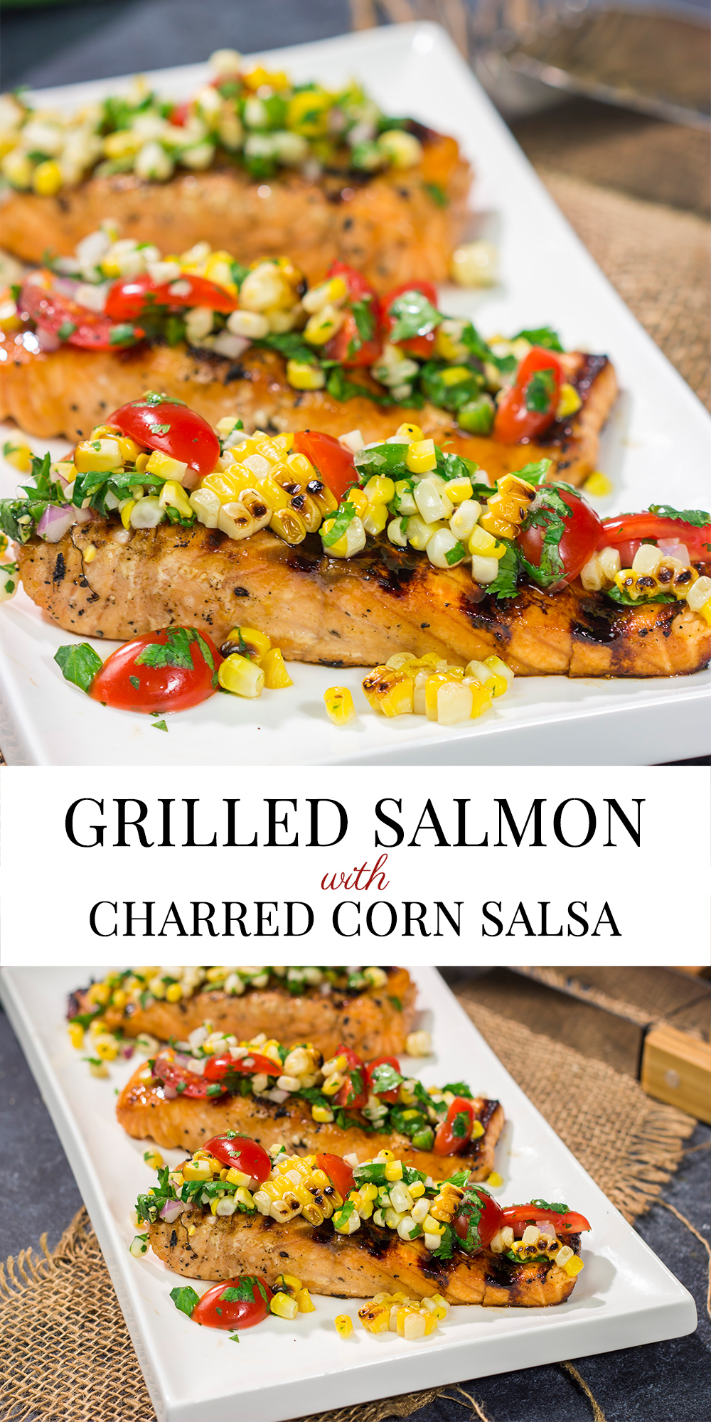 This Grilled Salmon with Corn Salsa is easy enough to make on a weeknight, but impressive enough to serve to company on a weekend. Fire up the grill for dinner tonight!