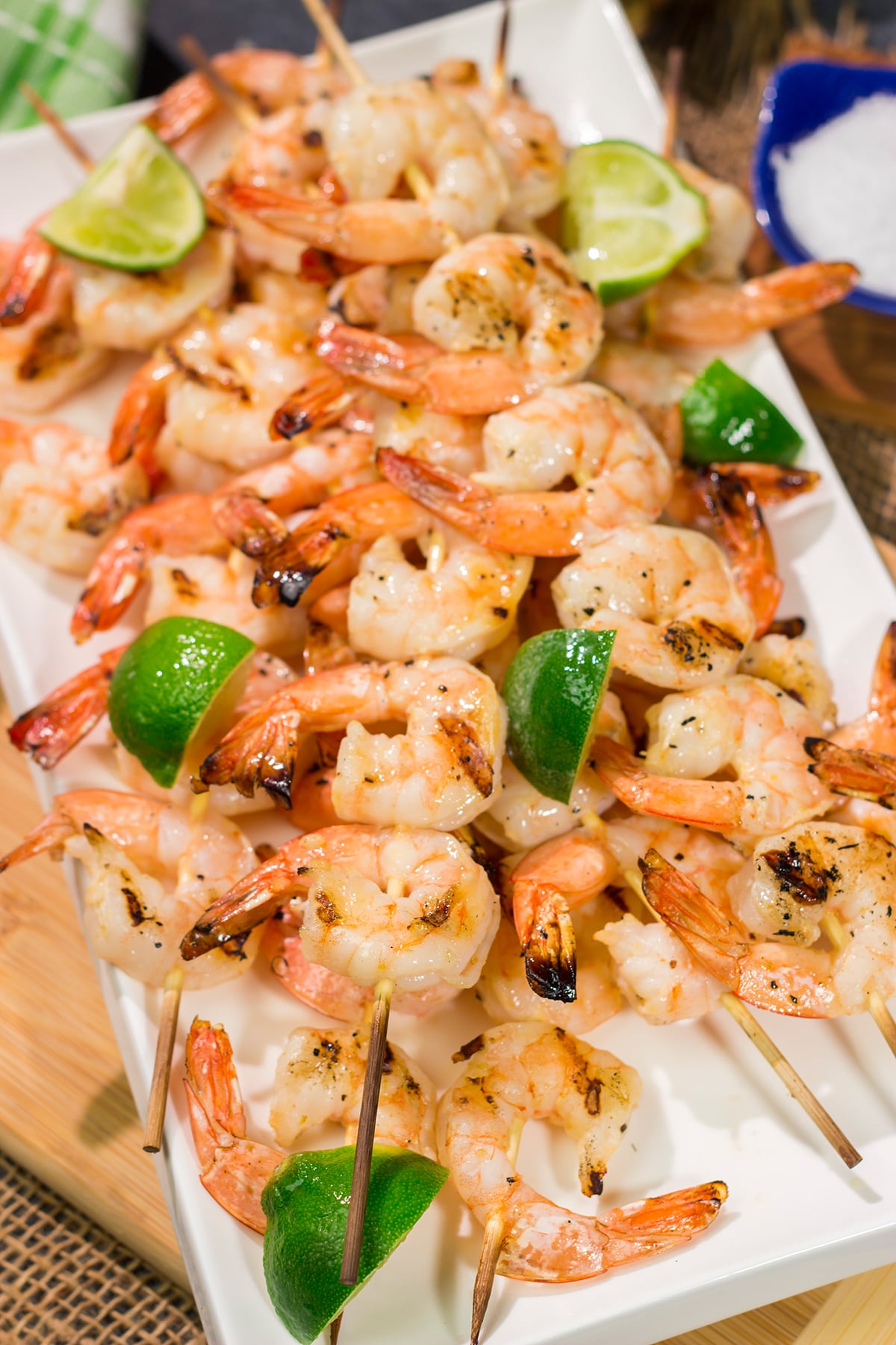 These Grilled Tequila Lime Shrimp are loaded with flavor...and they are ready in less than an hour. Grab some shrimp and fire up the grill for dinner tonight!