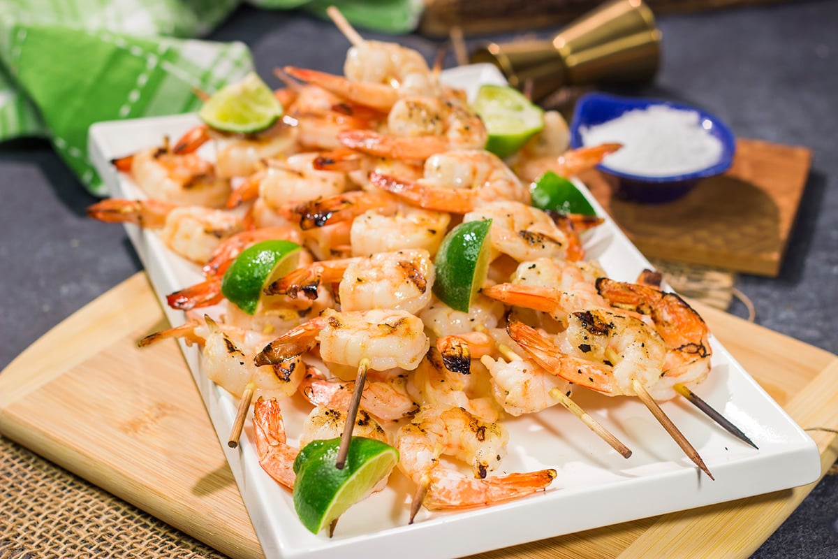 These Grilled Tequila Lime Shrimp are loaded with flavor...and they are ready in less than an hour. Grab some shrimp and fire up the grill for dinner tonight!