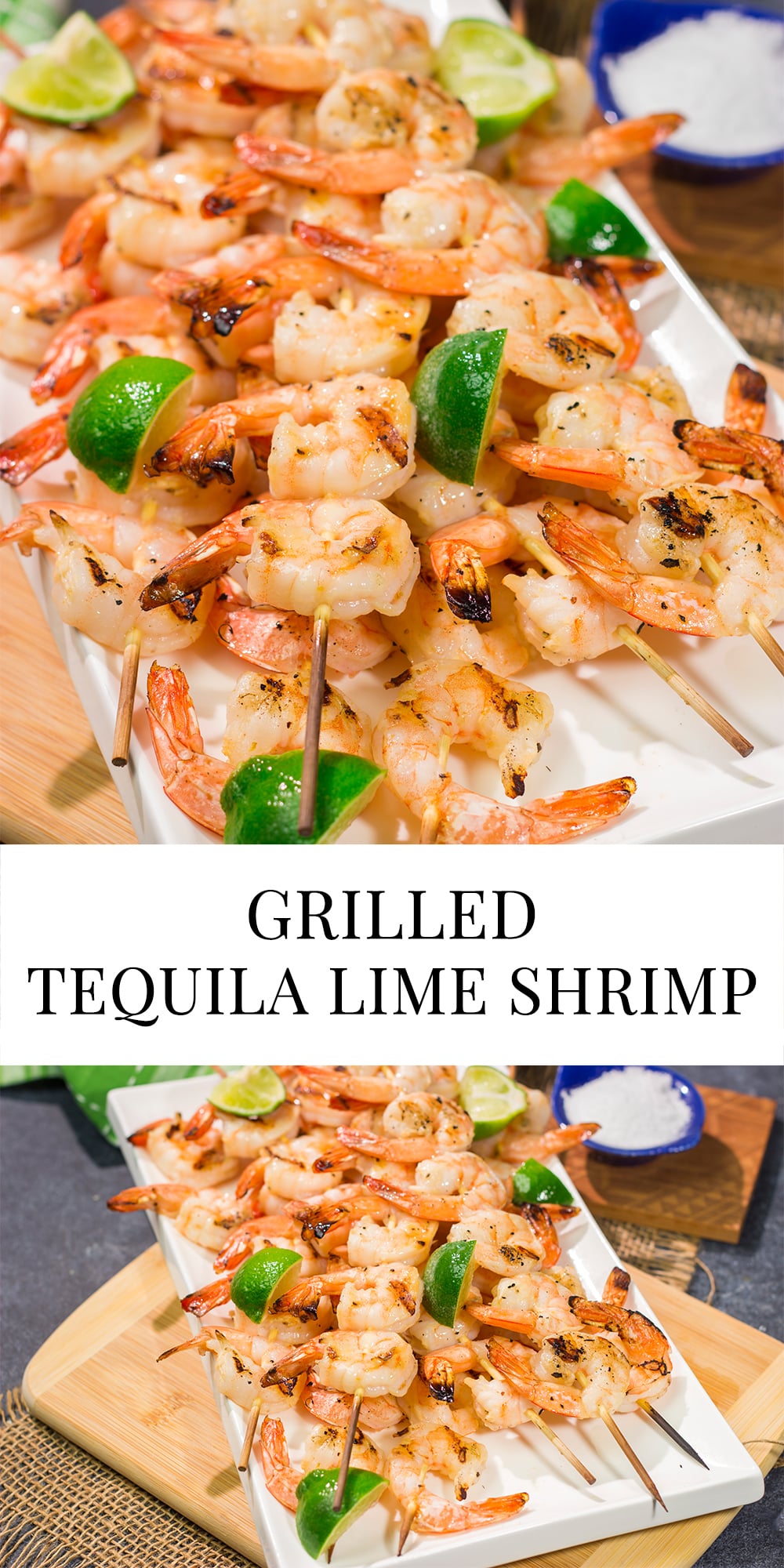 These Grilled Tequila Lime Shrimp are loaded with flavor...and they are ready in less than an hour. Grab some shrimp and fire up the grill for dinner tonight!