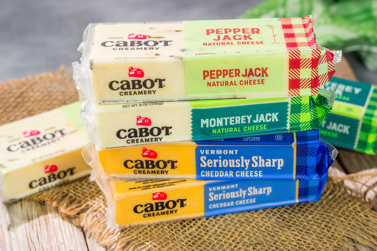Blocks of Cabot Cheddar Cheese